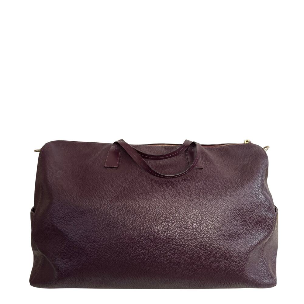 Kate Spade Filipa Mahogany Pebbled Leather Weekender Duffel Travel Bag - Picture 16 of 16